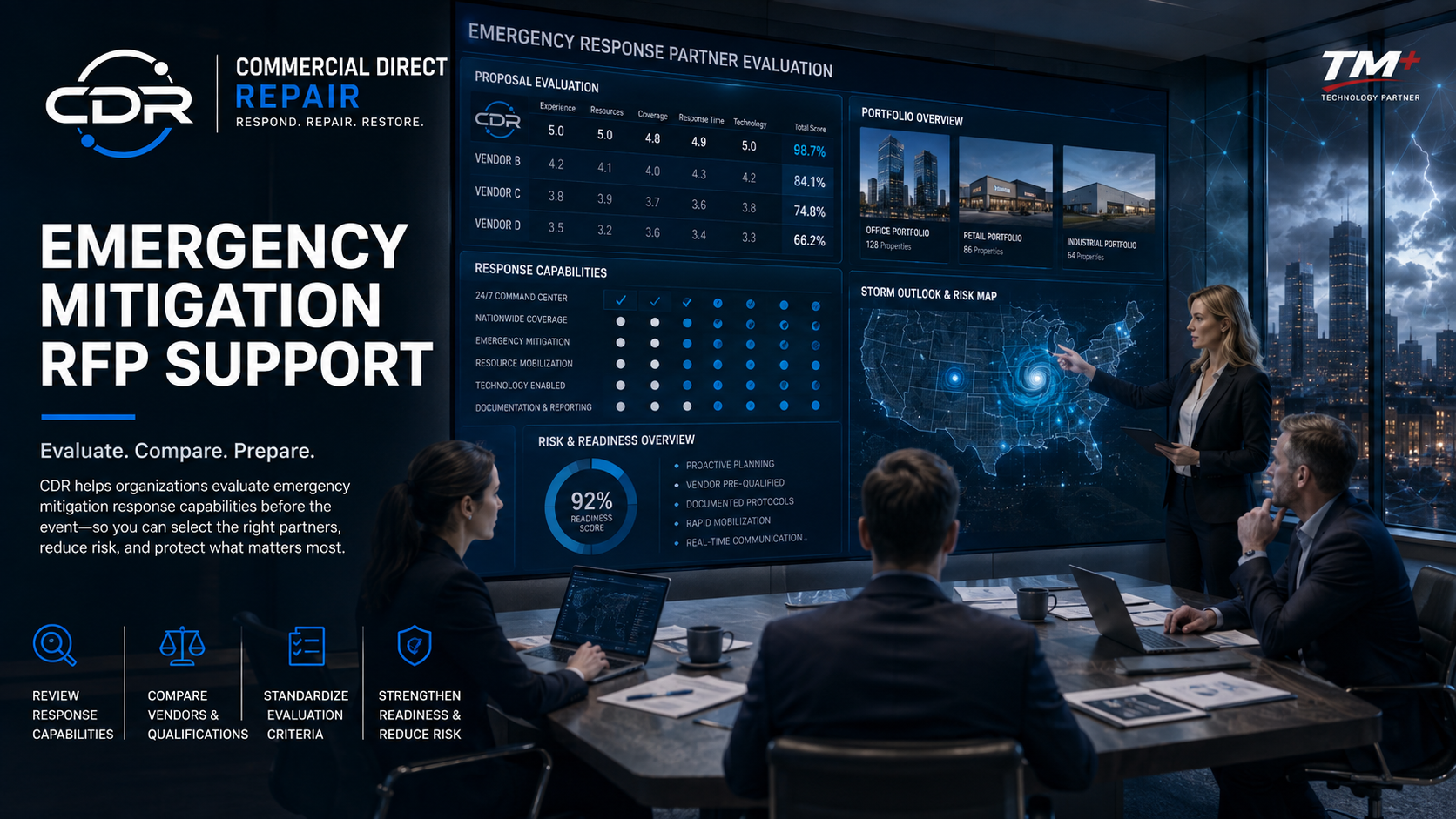 Emergency mitigation RFP support visual